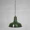 Lámpara colgante industrial con pantalla de acero esmaltado, años 50, Imagen 1