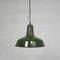 Lámpara colgante industrial con pantalla de acero esmaltado, años 50, Imagen 15