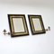 Victorian Brass and Wood Mirrors, 1880s, Set of 2 1