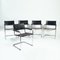 Bauhaus Hide Leather Cantilever Chairs from Fasem, Italy, 1980s, Set of 5 1