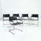 Chaises Cantilever Bauhaus en Cuir de Fasem, Italie, 1980s, Set de 5 1