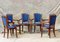 Dining Chairs in Blue Velvet, 1961, Set of 2, Image 8