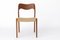 Vintage Model 71 Chair in Teak by Niels Moller, 1950s 1