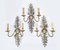 Floral Wall Lights in Crystal and Gold Metal from Maison Baguès, 1890s, Set of 3, Image 1