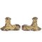 Lions Stylophores en Bronze Doré, Set de 2 2