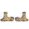 Stylophorous Lions in Gilt Bronze, Set of 2 2
