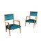 Vintage Sessel aus Samt & Messing, Italien, 1950er, 2er Set 1