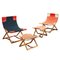 Foldable Dodo Chairs & Footrests in Birch attributed to D. Rossi for Rossi Dalbizzate, Set of 4, Image 1