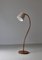 Swedish Art Deco Floor Lamp in Patinated Elm with William Morris Shade, 1930s 9