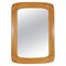 Midcentury Modern Sculptural Wall Mirror in Oak and Crystal Glass, 1960s, Image 1