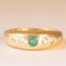 Vintage Gypsy Ring aus 18 Karat Gelbgold mit Smaragd und Diamanten im Brillantschliff, 1960er 1