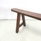 Mid-Century French Wooden Bench with Narrow and Long Seat, 1930s 10