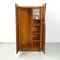 Italian Art Deco Style Wooden Wardrobe with Mirror and Shelves, 1950s 4