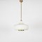 Italienische Deckenlampe aus Opalglas & Messing von Stilnovo, 1960er 8