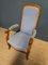 Blauer Voltaire Sessel aus Kirschbaum 5