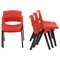 Red and Black City Dining Chairs attributed to Lucci & Orlandini for Lamm, 1980s, Set of 6 1