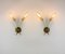 Vintage Glass Wall Lights, 1940s, Set of 2, Image 2