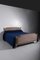 Französisches Bett im antiken Stil aus vergoldetem Holz und Stoff 11