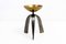 Brutalist Cast Iron and Brass Candleholder, 1950s, Image 2