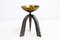 Brutalist Cast Iron and Brass Candleholder, 1950s 5