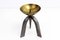 Brutalist Cast Iron and Brass Candleholder, 1950s, Image 4
