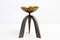 Brutalist Cast Iron and Brass Candleholder, 1950s, Image 1