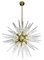 Italian Sputnik Chandelier in Brass and Murano Glass 1