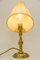 Historistische Tischlampe aus Messing mit Stoffschirm, Wien, Österreich, 1890er 12