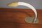 Lámpara de mesa Cobra italiana vintage de cuero con inscripciones y latón dorado, Imagen 9