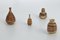 Small Mid-Century Scandinavian Modern Honey Stoneware Vases by Gunnar Borg for Höganäs Ceramics, 1960s, Set of 4 8