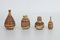 Jarrones escandinavos Mid-Century pequeños de gres Honey de Gunnar Borg para Höganäs Ceramics, años 60. Juego de 4, Imagen 1