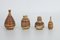 Small Mid-Century Scandinavian Modern Honey Stoneware Vases by Gunnar Borg for Höganäs Ceramics, 1960s, Set of 4 1