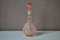 Bottiglia in vetro rosa sabbiato di Empoli, anni '60, Immagine 1