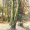 Kees Terlouw, Paesaggio sotto i boschi con neve, anni '20, Olio su tela, con cornice, Immagine 7