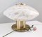 Lámpara de mesa italiana vintage de cristal de Murano y latón, años 80, Imagen 5