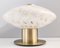 Lámpara de mesa italiana vintage de cristal de Murano y latón, años 80, Imagen 7