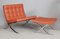 Set of Vintage Barcelona Lounge Chair with Ottomane by Ludwig Mies Van Der Rohe for Knoll International 1