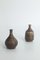 Petits Vases Scandinaves Modernes en Grès Marron par Gunnar Borg pour Höganäs Ceramics, 1960s, Set de 4 9