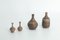 Small Mid-Century Scandinavian Modern Brown Stoneware Vases by Gunnar Borg for Höganäs Ceramics, 1960s, Set of 4 6