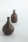 Petits Vases Scandinaves Modernes en Grès Marron par Gunnar Borg pour Höganäs Ceramics, 1960s, Set de 4 11