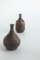 Small Mid-Century Scandinavian Modern Brown Stoneware Vases by Gunnar Borg for Höganäs Ceramics, 1960s, Set of 4 11