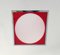 Vintage Italian Cubic Red and White Acrylic Glass and Metal Pendant, 1970s 6