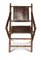 Vintage Faux Bamboo and Brown Leather Folding Safari Chair, 1950s, Image 2