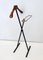 Vintage Italian Valet Stand in Beech and Varnished Metal and Brass, 1950s, Image 9