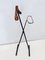 Vintage Italian Valet Stand in Beech and Varnished Metal and Brass, 1950s 8