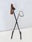 Vintage Italian Valet Stand in Beech and Varnished Metal and Brass, 1950s, Image 8