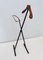 Vintage Italian Valet Stand in Beech and Varnished Metal and Brass, 1950s, Image 7