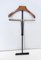 Vintage Italian Valet Stand in Beech and Varnished Metal and Brass, 1950s 5