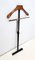 Vintage Italian Valet Stand in Beech and Varnished Metal and Brass, 1950s 4