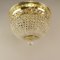 Lampada da soffitto in ottone con perle di vetro di Bakalowits & Söhne, anni '50, Immagine 3
